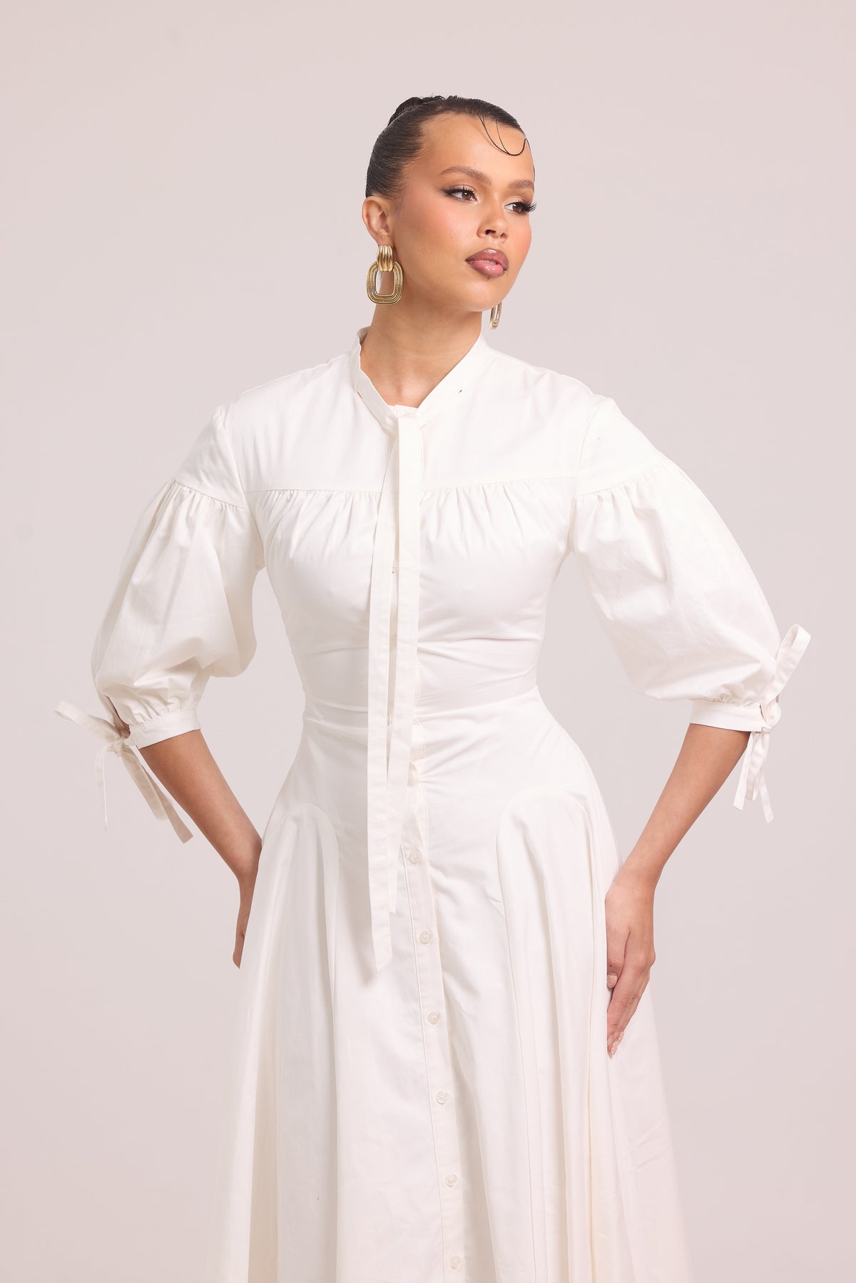 cotton white dress