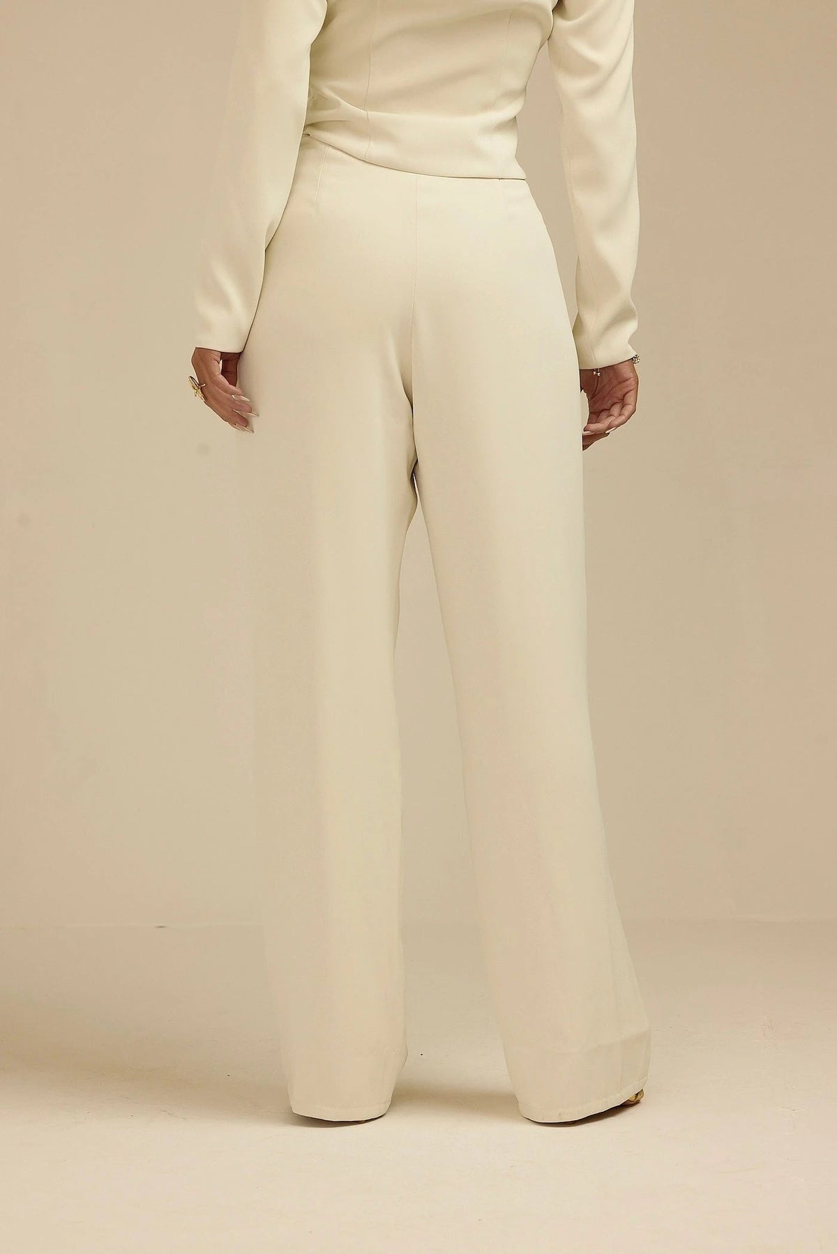 Aurora Pant - Tall Oversized Bow Detail Pant Light Beige Fabslay