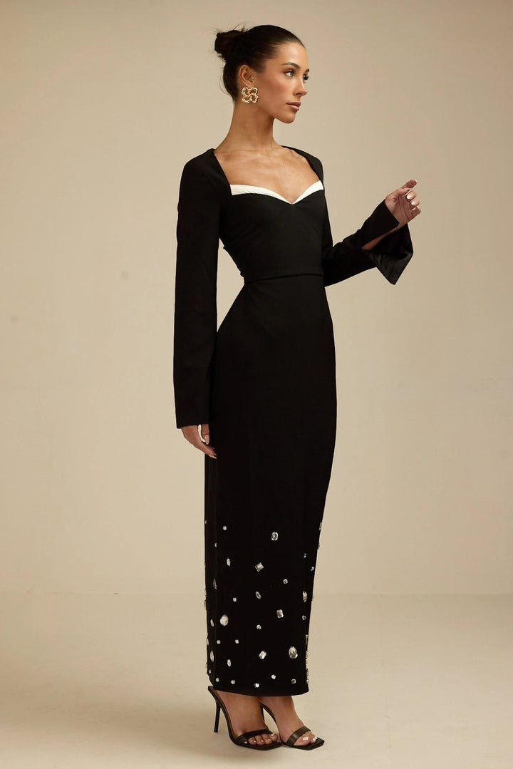 Elliana- Maxi Diamond Bottom Dress Fabslay