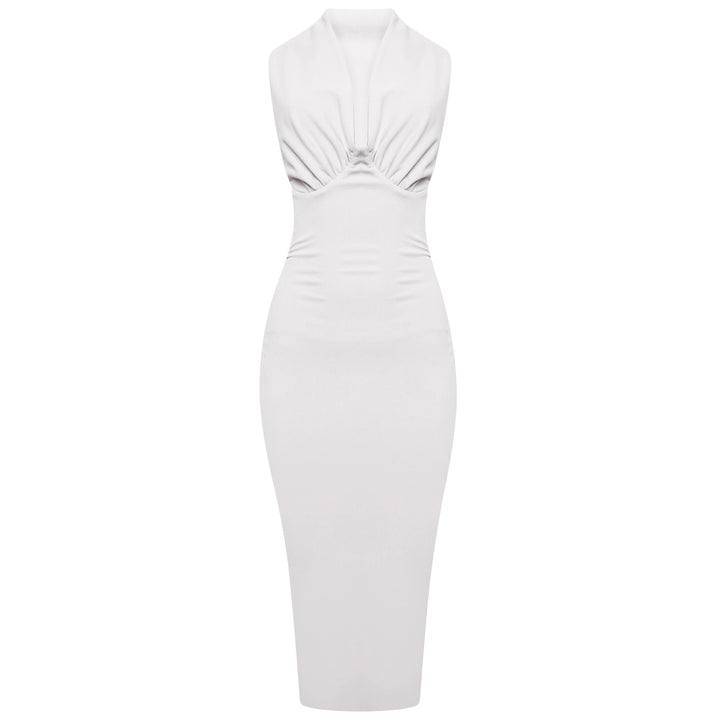 Cielo - Ruched Top Maxi Dress White My Store